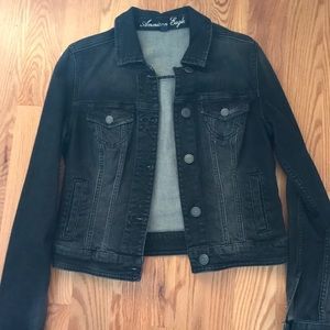Black America Eagle Jean Jacket- Medium
